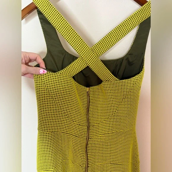 Missoni - Green Checkered Print Dress - Crossback Detail - size 6 - Beautiful - Picture 5 of 16